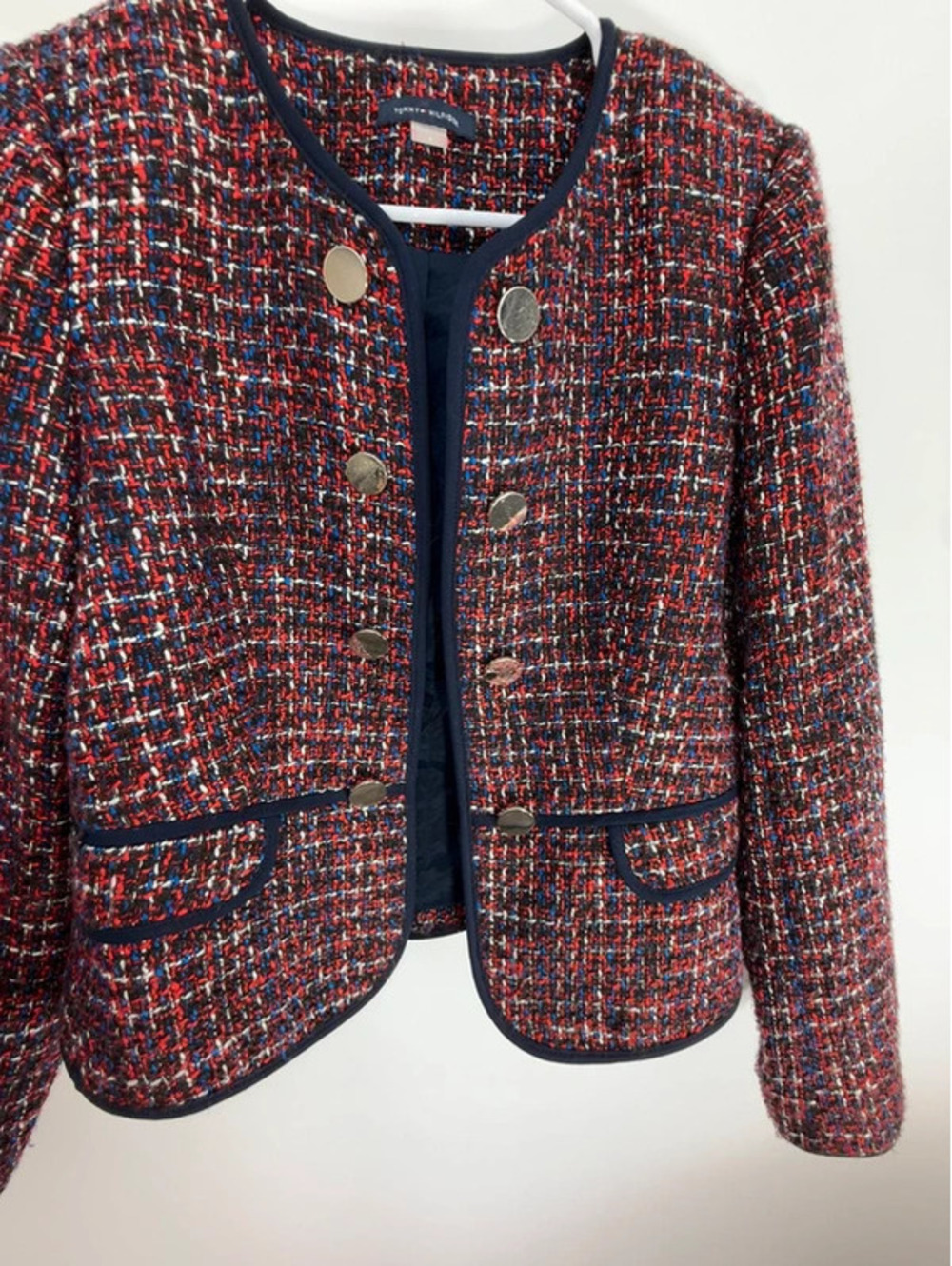 Tommy Hilfiger Women's Tweed Blazer Jacket Size 4